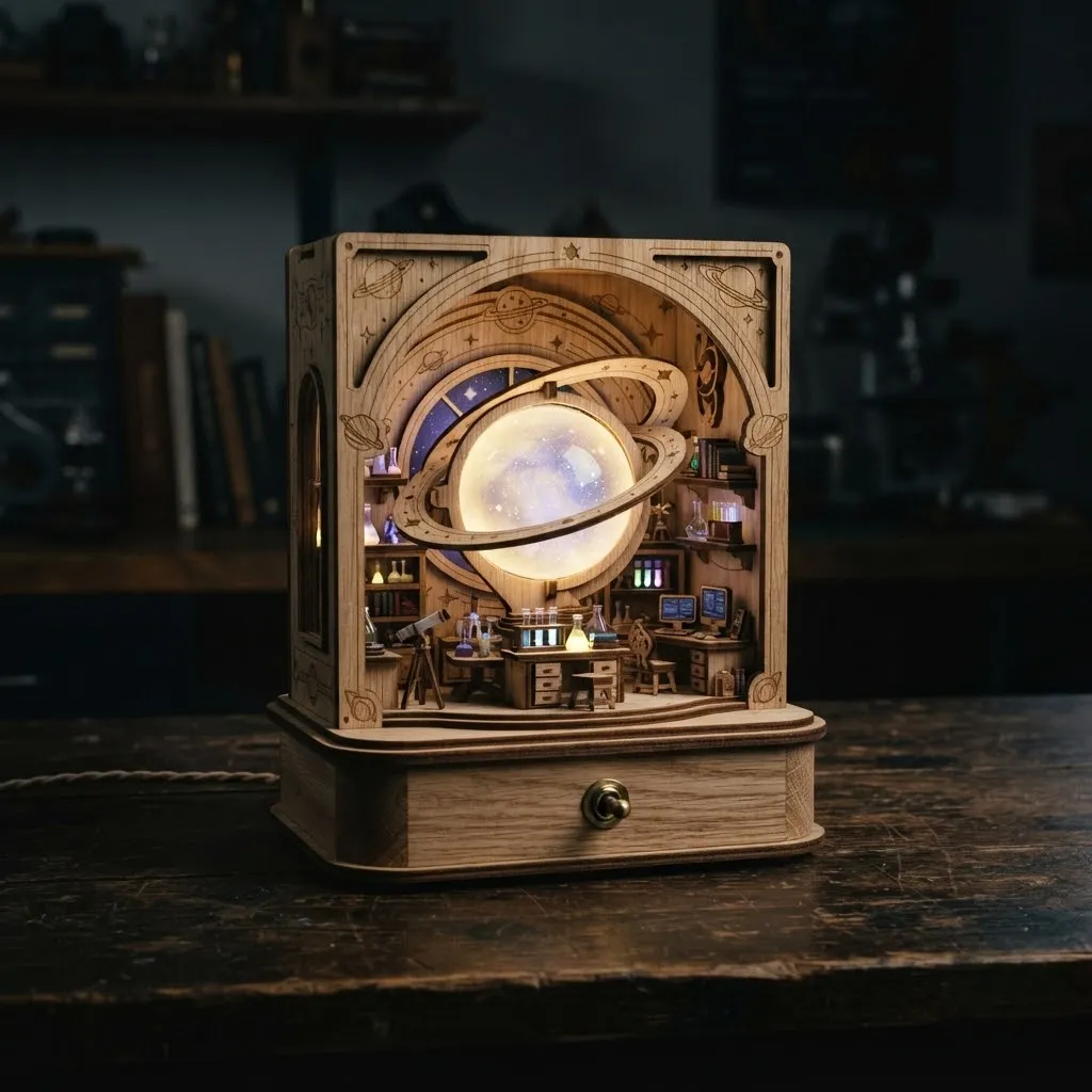 Wooden Nebula Laboratory Night Light